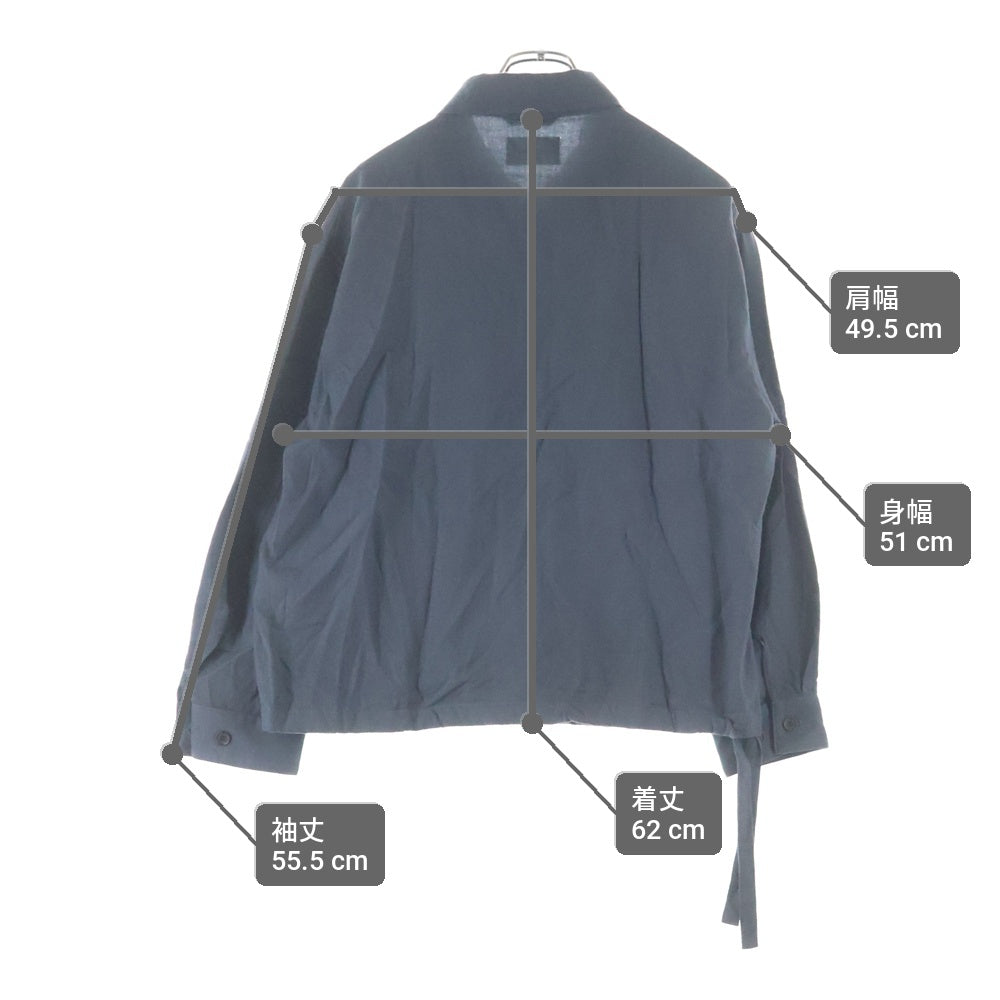 MARKAWARE(マーカウェア) 25AW HALF ZIP SERVICE SHIRT JACKET ハーフジップ サービス ウール シャツジャケット グレー A25C14BL01C