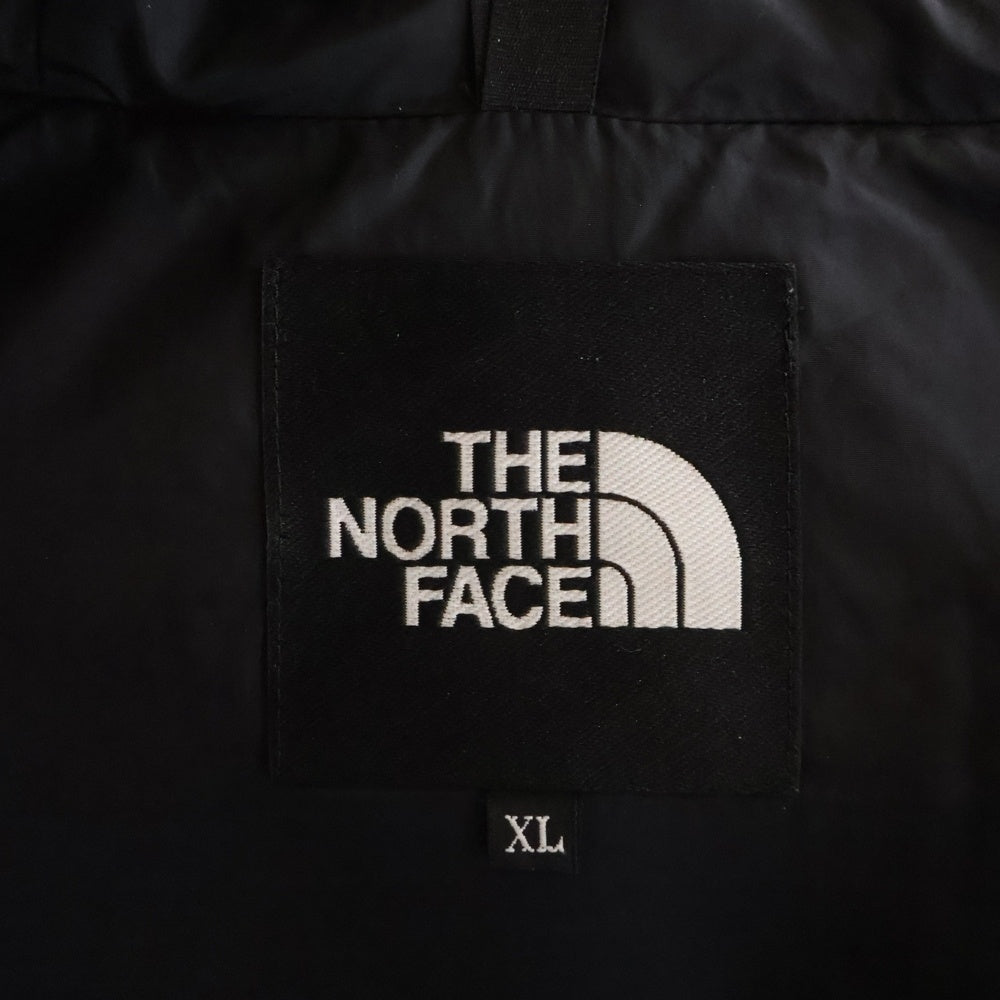 THE NORTH FACE(ザノースフェイス) NUPTSE HOODIE ヌプシ フーディー ロゴエンブロイダリー ジップアップ ダウンジャケット ブラウン/ブラック ND92331
