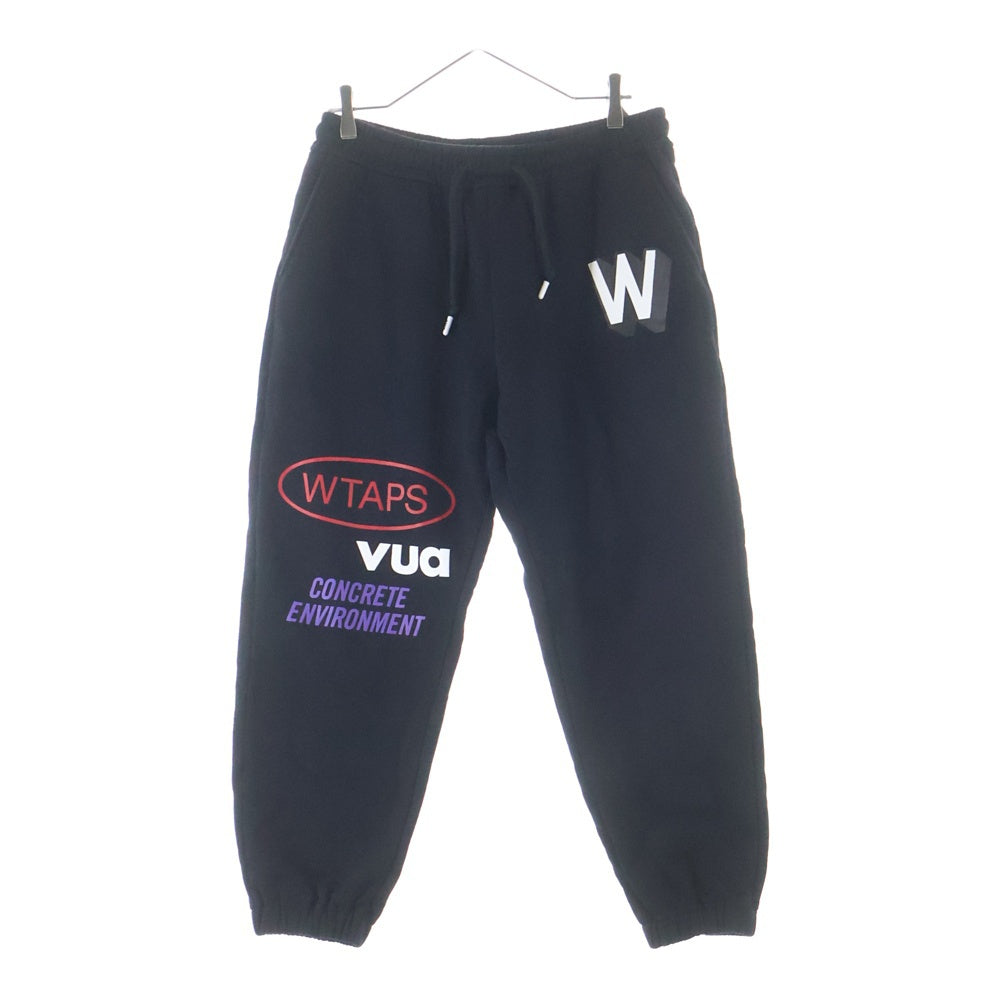 WTAPS(ダブルタップス) 24SS ロゴプリントデザイン コットン ドローストリング スウェットパンツ 241ATDT-CSM09