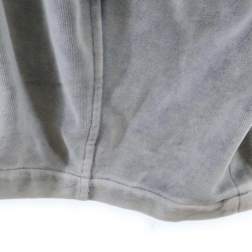 ALEXANDER WANG(アレキサンダーワン) EMBOSSED LOGO TRACK PANTS エンボスドロゴ ベロア ドローストリングトラックパンツ グレー 6CC1244025
