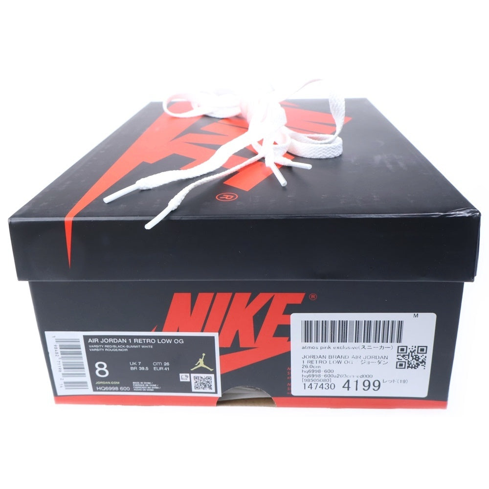 NIKE(ナイキ) AIR JORDAN 1 RETRO LOW OG CHICAGO エアジョーダン レトロ シカゴ ローカットスニーカー レッド/ホワイト US8/26cm HQ6998-600