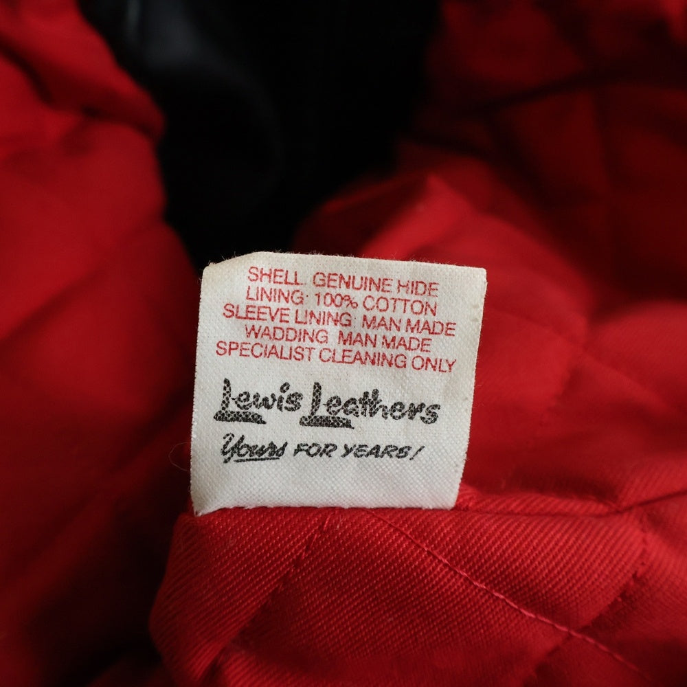 Lewis Leathers(ルイスレザー) 441T CYCLONE TIGHT FIT COW HIDE サイクロン タイトフィット カウハイド ダブルライダースジャケット ブラック
