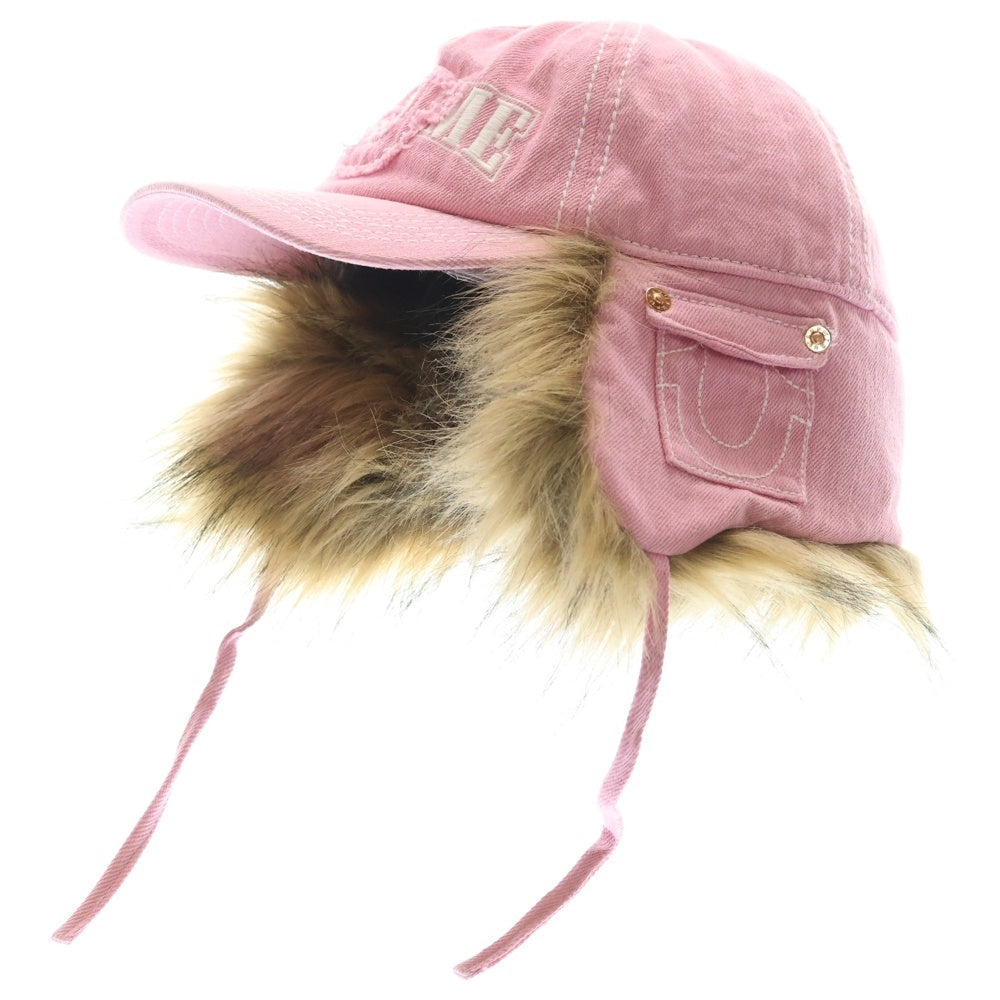 SUPREME(シュプリーム) 25AW ×True Religion Earflap 5-Panel トゥルーレリジョン イアーフラップ 5パネル ファー キャップ 帽子 ピンク