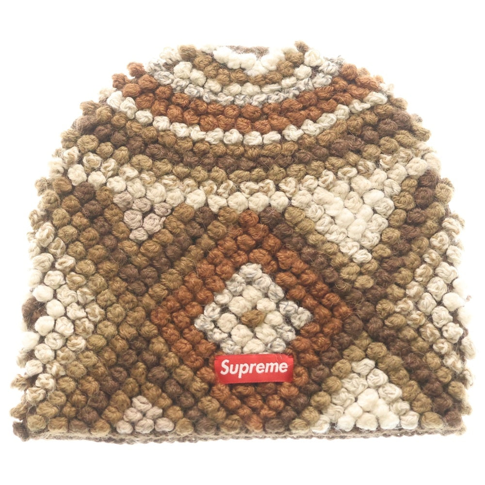 SUPREME(シュプリーム) 25AW Textured Knit Beanie テクスチャード ニット ビーニー 帽子 ブラウン