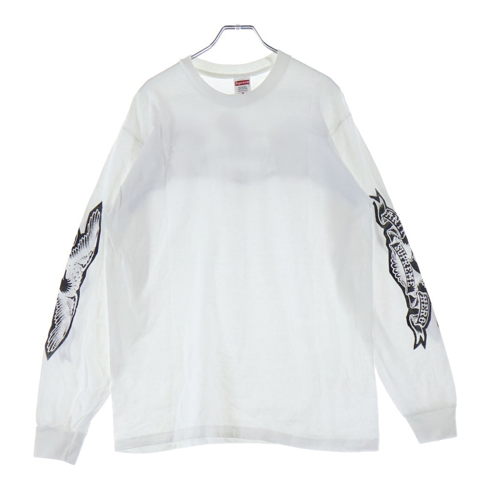 SUPREME(シュプリーム) 25AW ×ANTIHERO Eagle L/S Tee アンタイヒーロー イーグル クルーネック長袖Tシャツ カットソー ホワイト