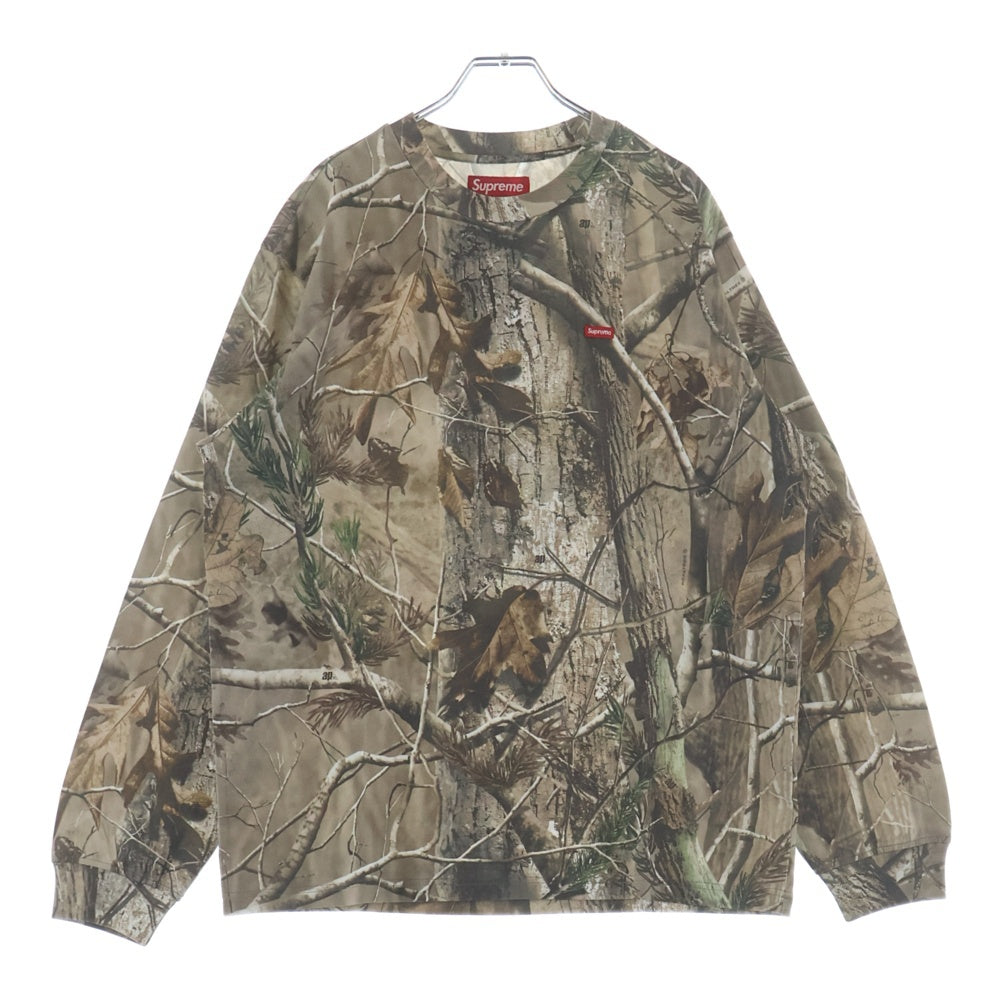 SUPREME(シュプリーム) 25AW Small Box L/S Tee Realtree Camo スモールボックスロゴ リアルツリーカモ クルーネック長袖Tシャツ カットソー カーキ