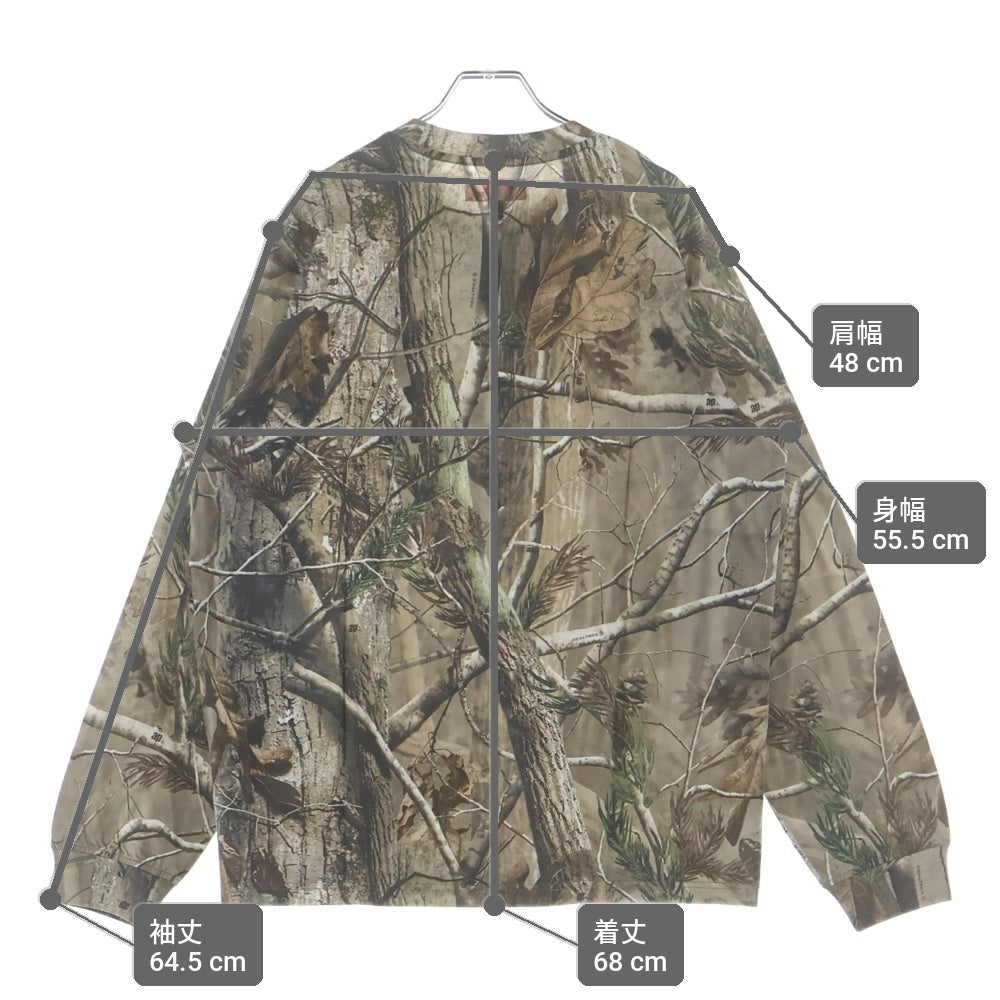 SUPREME(シュプリーム) 25AW Small Box L/S Tee Realtree Camo スモールボックスロゴ リアルツリーカモ クルーネック長袖Tシャツ カットソー カーキ