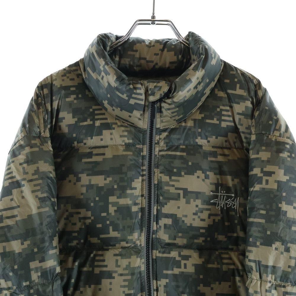 STUSSY(ステューシー) MICRO RIPSTOP DOWN JACKET デジタルカモ マイクロリップストップ ダウンジャケット カーキ 115877