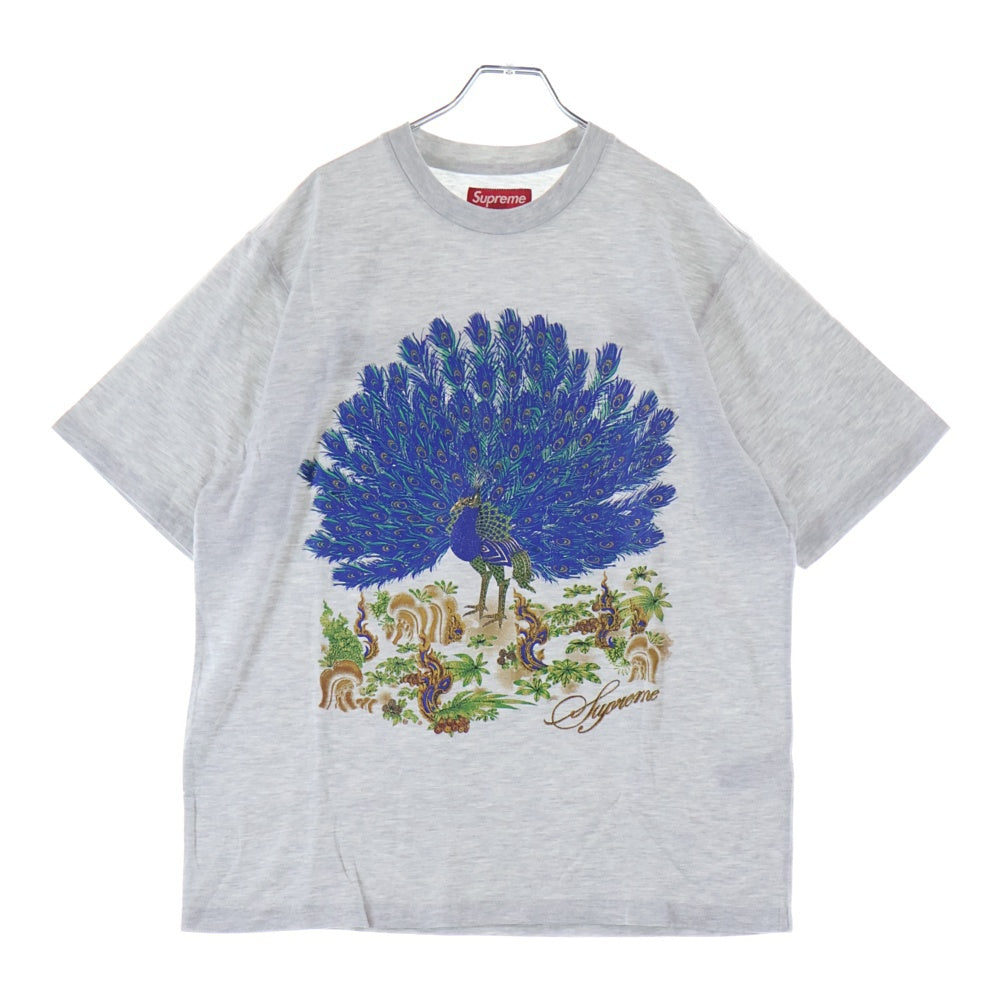SUPREME(シュプリーム) 25AW Peacock S/S Top ピーコック クルーネック半袖Tシャツ カットソー グレー
