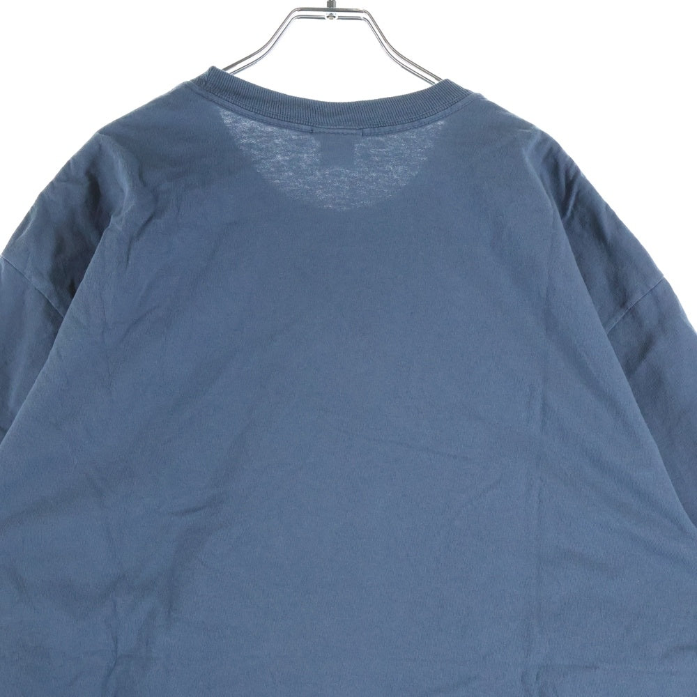 STUSSY(ステューシー) BIG AND MEATY ビッグアンドミーティー フロントプリント クルーネック半袖Tシャツ カットソー ブルー