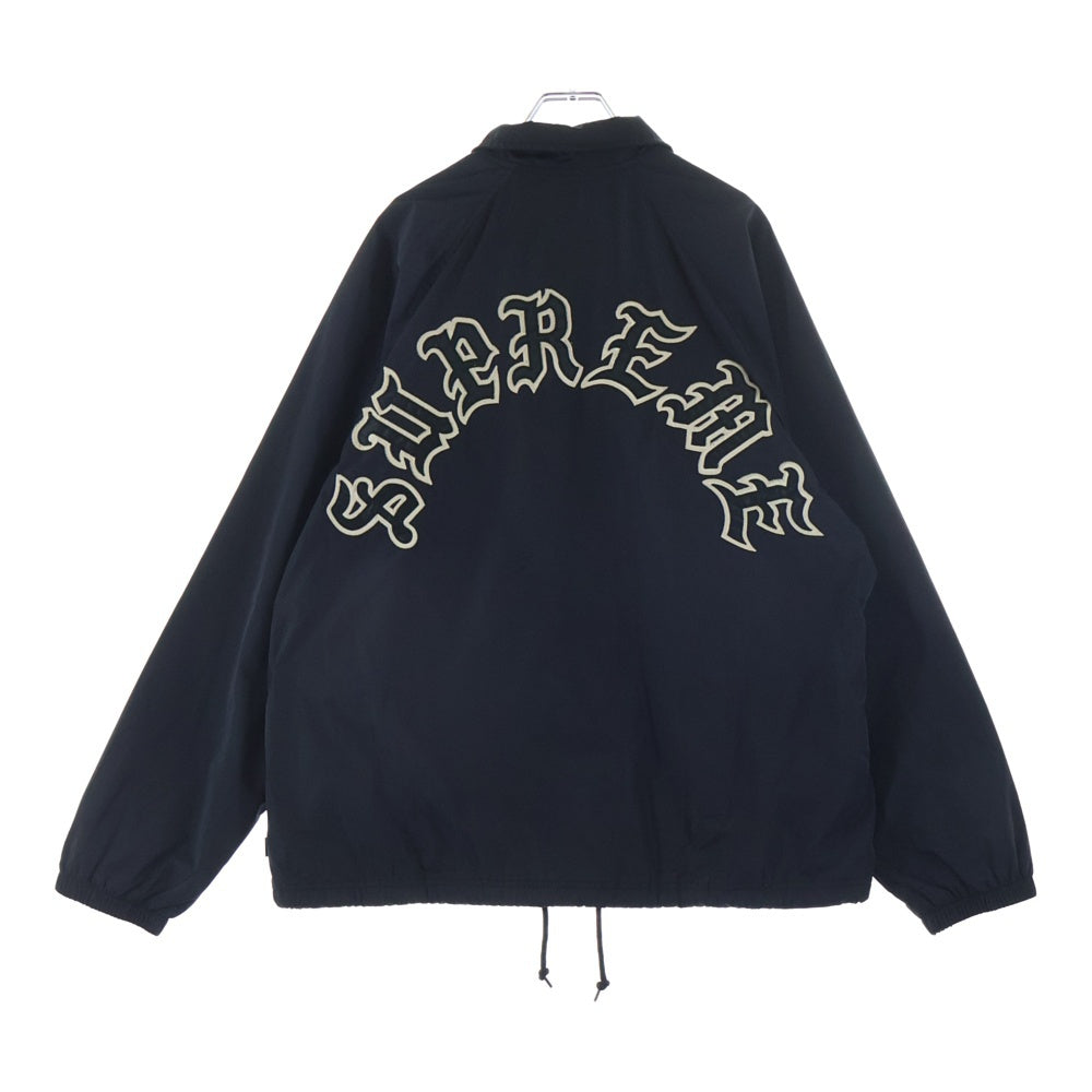 SUPREME(シュプリーム) 25AW Old English Arc Coaches Jacket オールドイングリッシュ アーチロゴ ナイロンコーチジャケット ブラック