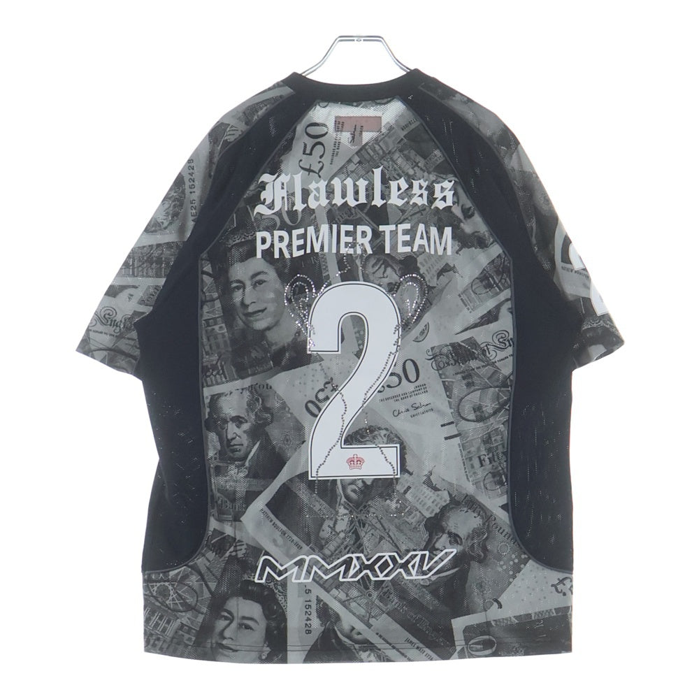 SUPREME(シュプリーム) 25AW Pounds Soccer Jersey 総柄 パウンズ サッカージャージー 半袖Tシャツ カットソー ブラック
