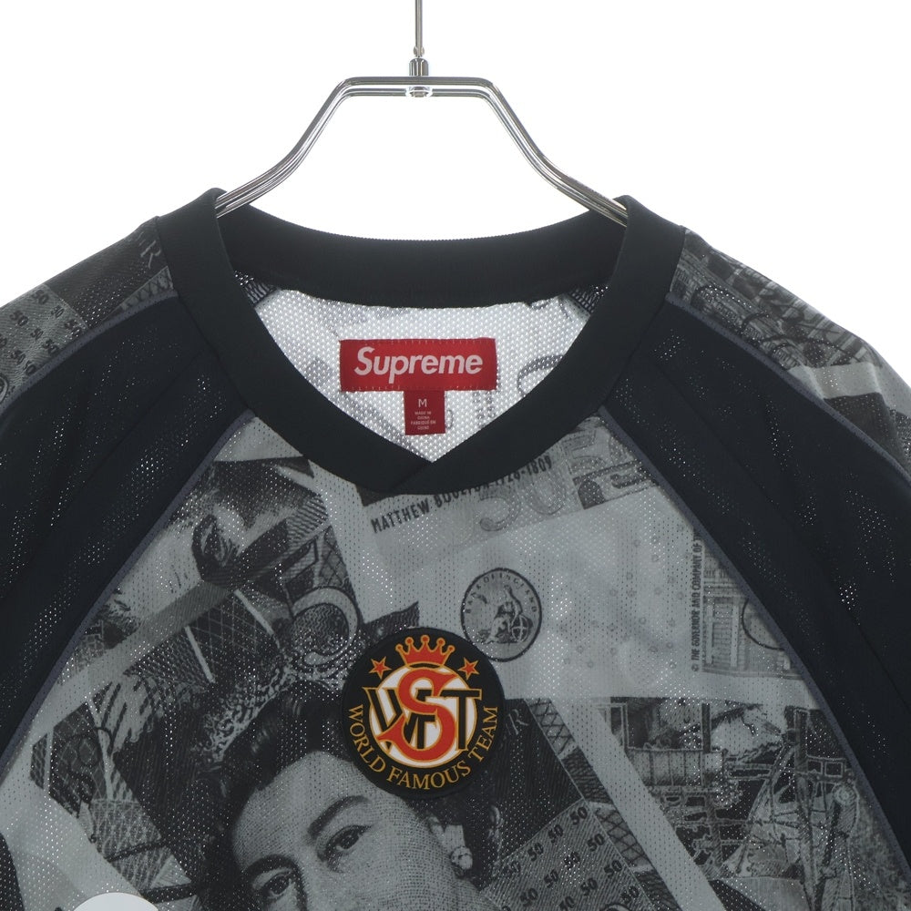 SUPREME(シュプリーム) 25AW Pounds Soccer Jersey 総柄 パウンズ サッカージャージー 半袖Tシャツ カットソー ブラック