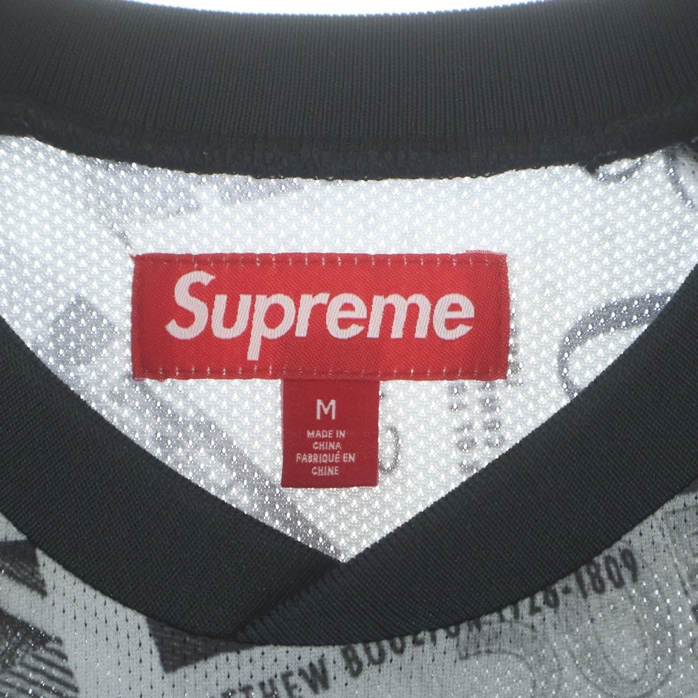 SUPREME(シュプリーム) 25AW Pounds Soccer Jersey 総柄 パウンズ サッカージャージー 半袖Tシャツ カットソー ブラック