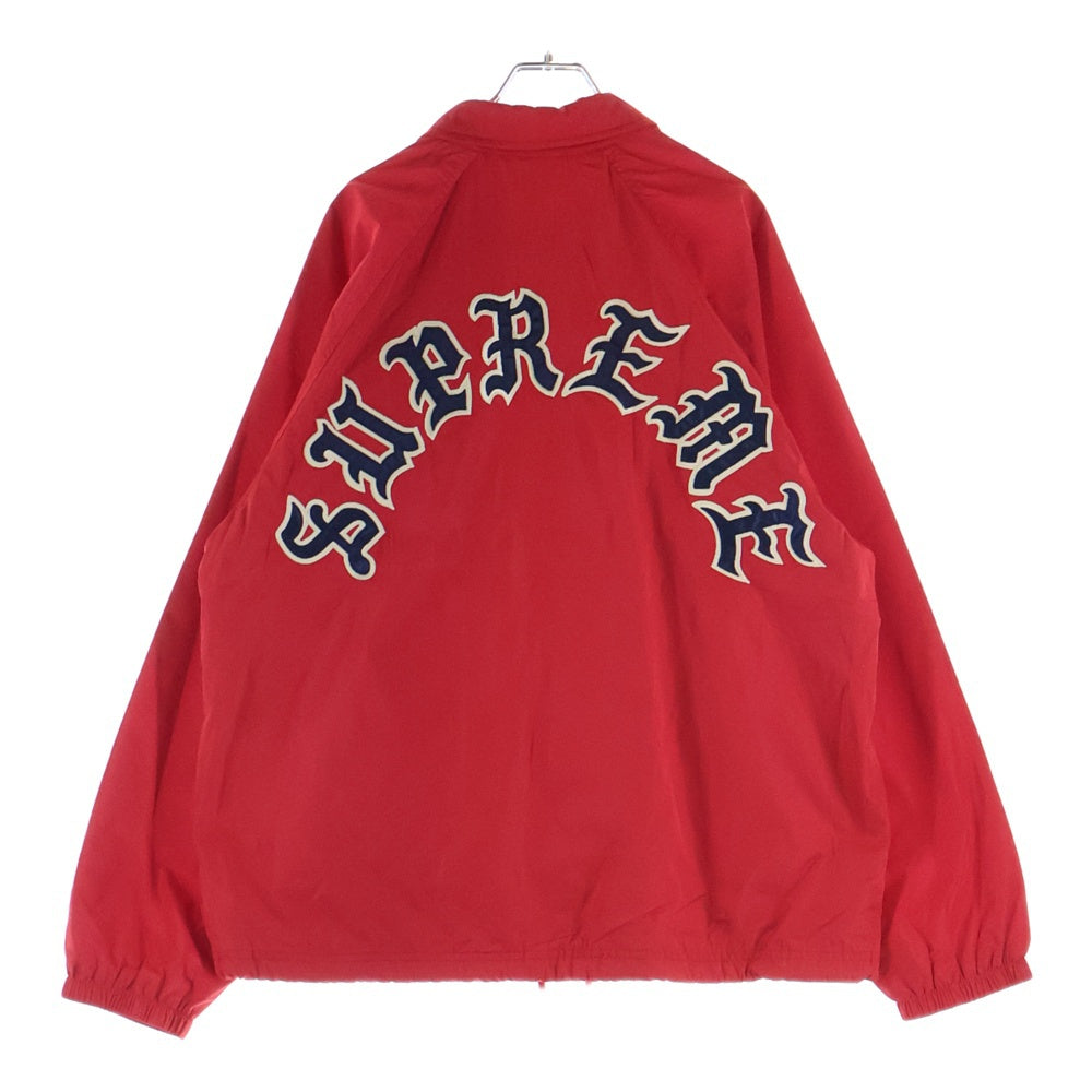 SUPREME(シュプリーム) 25AW Old English Arc Coaches Jacket オールドイングリッシュ アーチロゴ ナイロンコーチジャケット レッド