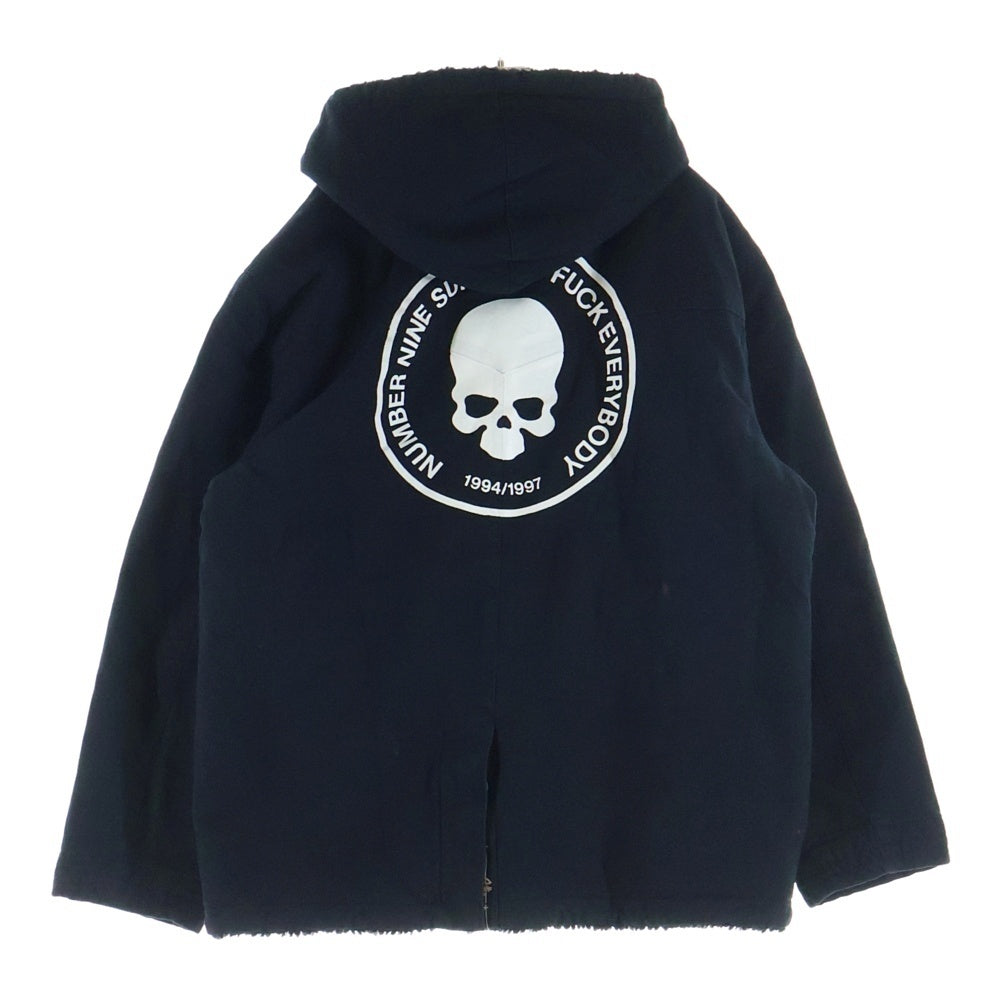 SUPREME(シュプリーム) 25AW ×NUMBER (N)INE Faux Shearling Hooded Coat ナンバーナイン フェイクシアリング フーデッドコート ジャケット ブラック