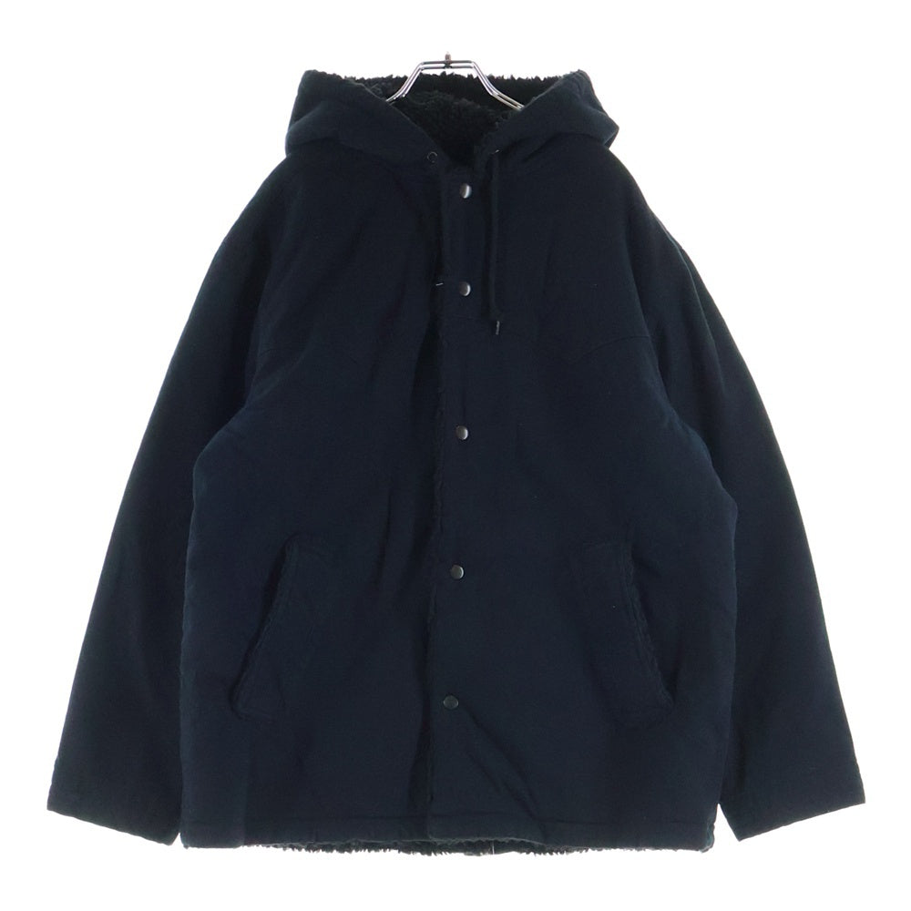 SUPREME(シュプリーム) 25AW ×NUMBER (N)INE Faux Shearling Hooded Coat ナンバーナイン フェイクシアリング フーデッドコート ジャケット ブラック