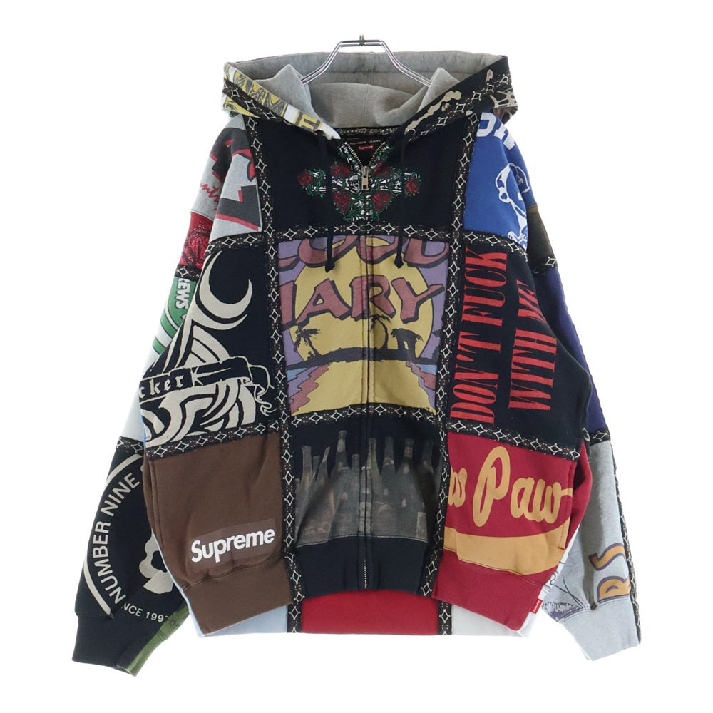 SUPREME(シュプリーム) 25AW ×NUMBER (N)INE Patchwork Zip Up Hooded Sweatshirt ナンバーナイン パッチワーク ジップアップフーデッドスウェットシャツ パーカー マルチカラー