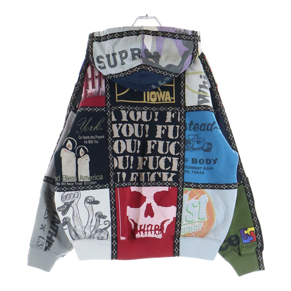 SUPREME(シュプリーム) 25AW ×NUMBER (N)INE Patchwork Zip Up Hooded Sweatshirt ナンバーナイン パッチワーク ジップアップフーデッドスウェットシャツ パーカー マルチカラー