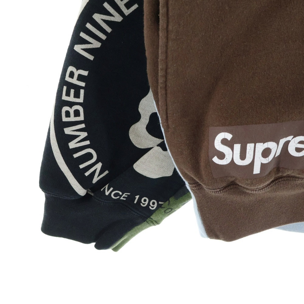 SUPREME(シュプリーム) 25AW ×NUMBER (N)INE Patchwork Zip Up Hooded Sweatshirt ナンバーナイン パッチワーク ジップアップフーデッドスウェットシャツ パーカー マルチカラー