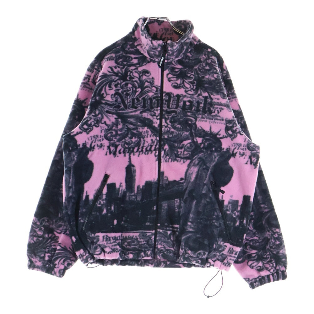 SUPREME(シュプリーム) 25AW New York Fleece Jacket 総柄 ニューヨーク フリースジャケット ピンク