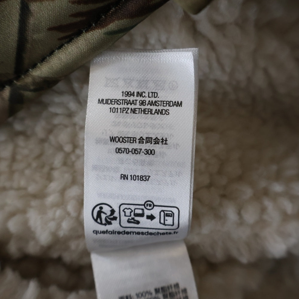 SUPREME(シュプリーム) 25AW ×Mitchell&Ness Lined Hooded Satin Varsity Jacket ミッチェルアンドネス リアルツリー ラインドフーデッド サテンバーシティジャケット カーキ