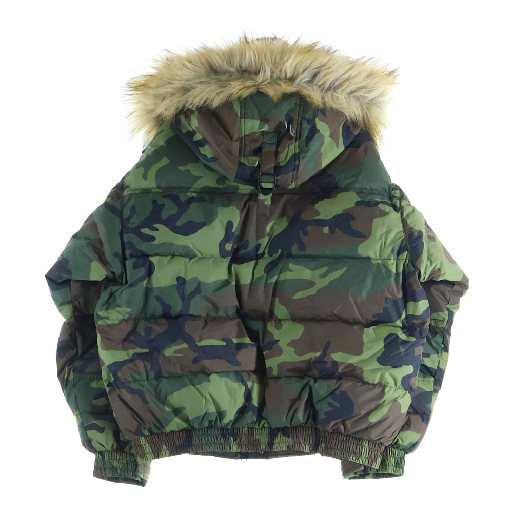 SUPREME(シュプリーム) 25AW Facemask 700-Fill Down Puffer Jacket カモ柄 フェイスマスク 700フィル ファーフーデッド ダウンパファージャケット カーキ