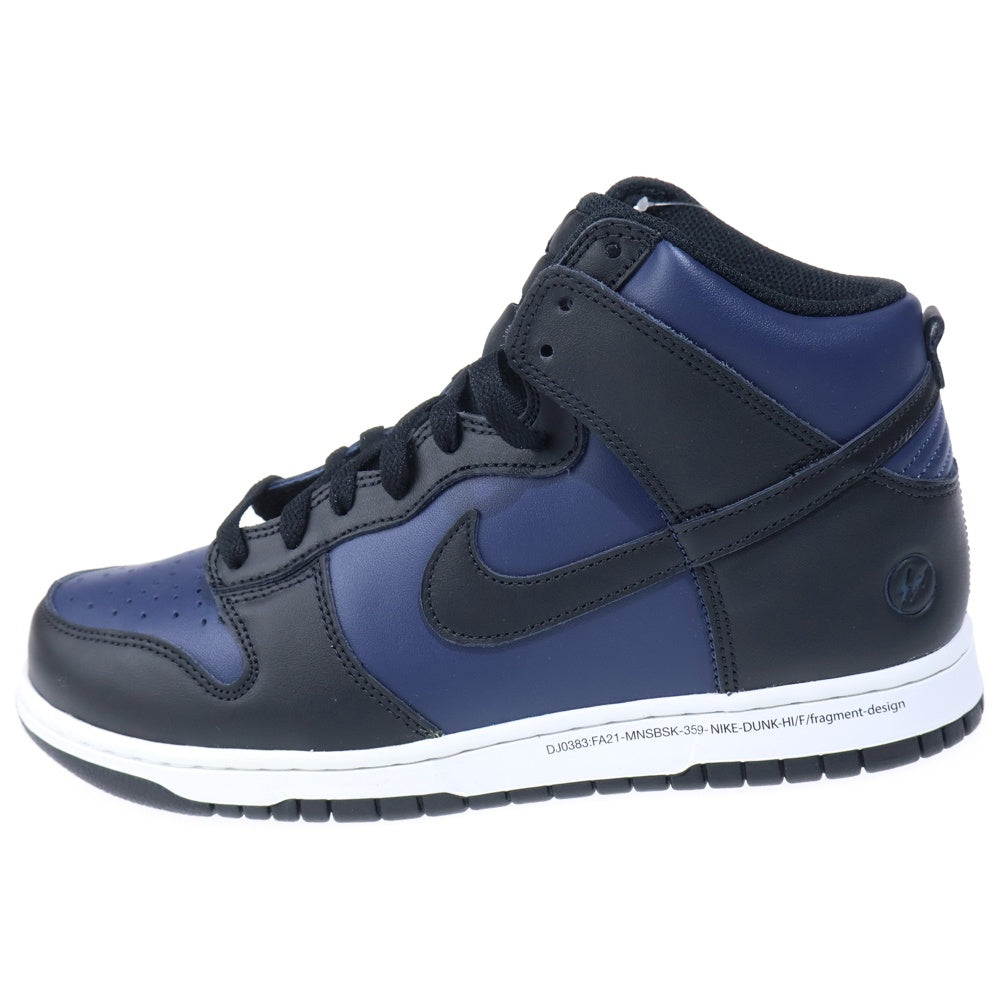 NIKE(ナイキ) ×FRAGMENT DESIGN DUNK HIGH TOKYO フラグメントデザイン ダンク トウキョウ ハイカット スニーカー ブラック/ネイビー US10.5/28.5cm DJ0383-400