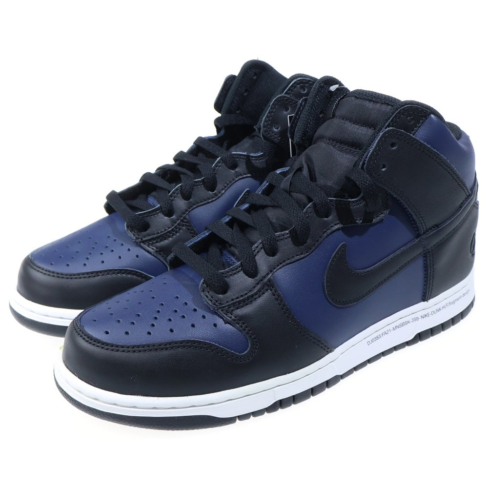NIKE(ナイキ) ×FRAGMENT DESIGN DUNK HIGH TOKYO フラグメントデザイン ダンク トウキョウ ハイカット スニーカー ブラック/ネイビー US10.5/28.5cm DJ0383-400