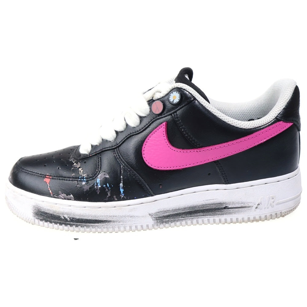 NIKE(ナイキ) ×PEACEMINUSONE AIR FORCE 1 07 ピースマイナスワン エアフォース1 レザーローカットスニーカー US9/27cm ブラック AQ3692‐004