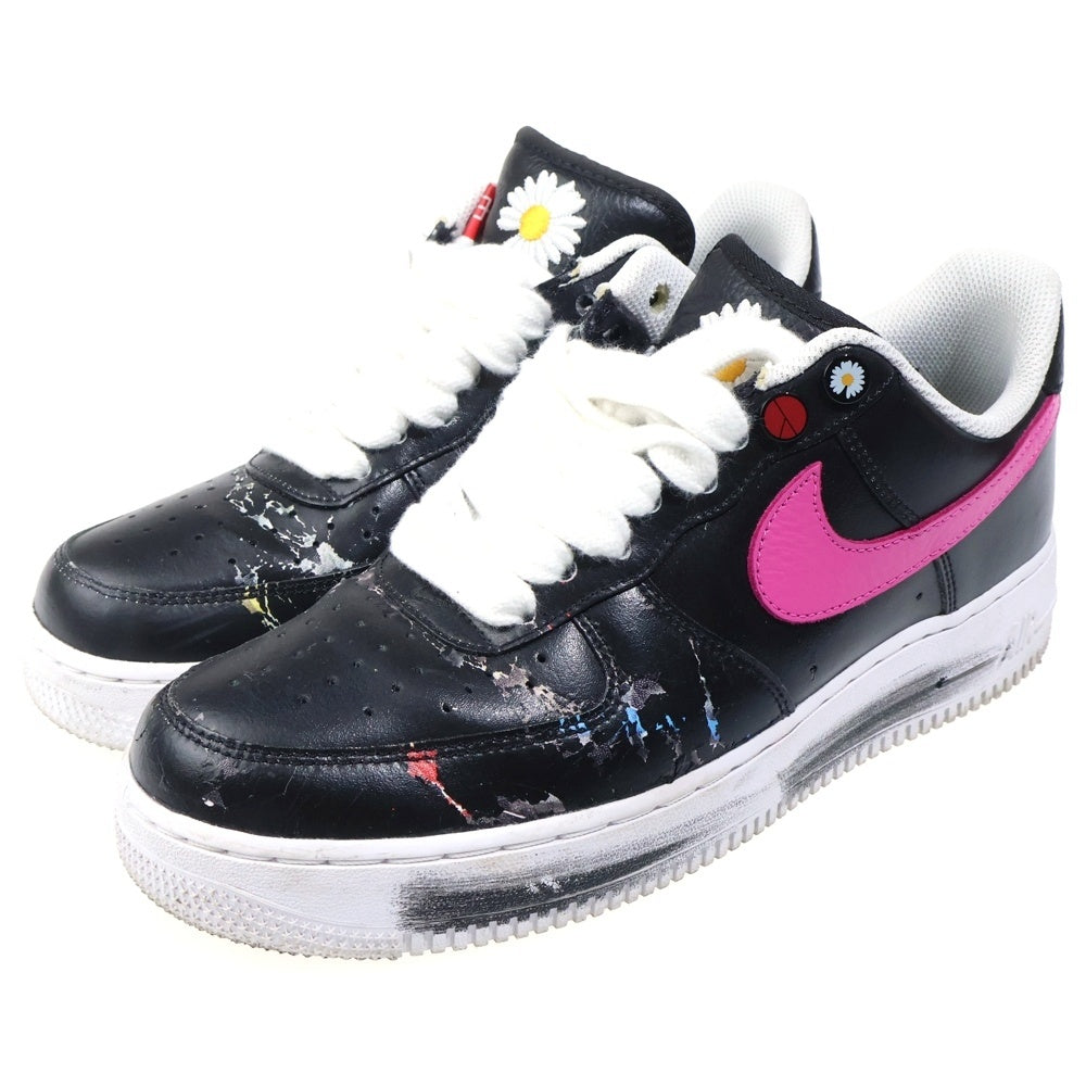 NIKE(ナイキ) ×PEACEMINUSONE AIR FORCE 1 07 ピースマイナスワン エアフォース1 レザーローカットスニーカー US9/27cm ブラック AQ3692‐004