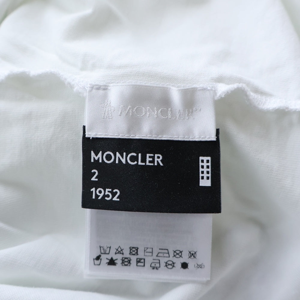 MONCLER(モンクレール) 20SS ×AWAKE MAGLIA T-SHIRT アウェイク サイドパッチ フロントロゴプリント 半袖Tシャツ カットソー ホワイト F10928C70810