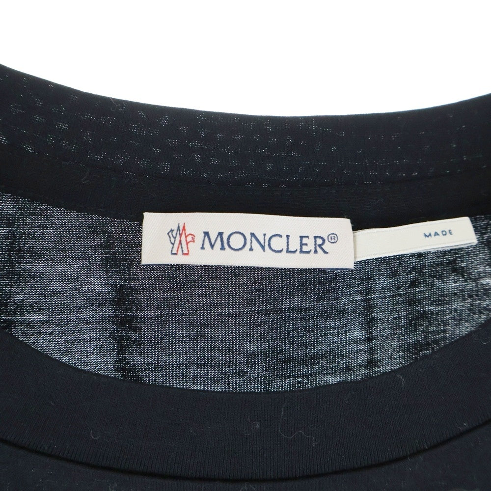MONCLER(モンクレール) 19SS MAGLIA T-SHIRT ミニロゴパッチ 半袖Tシャツ カットソー ブラック E20918002800