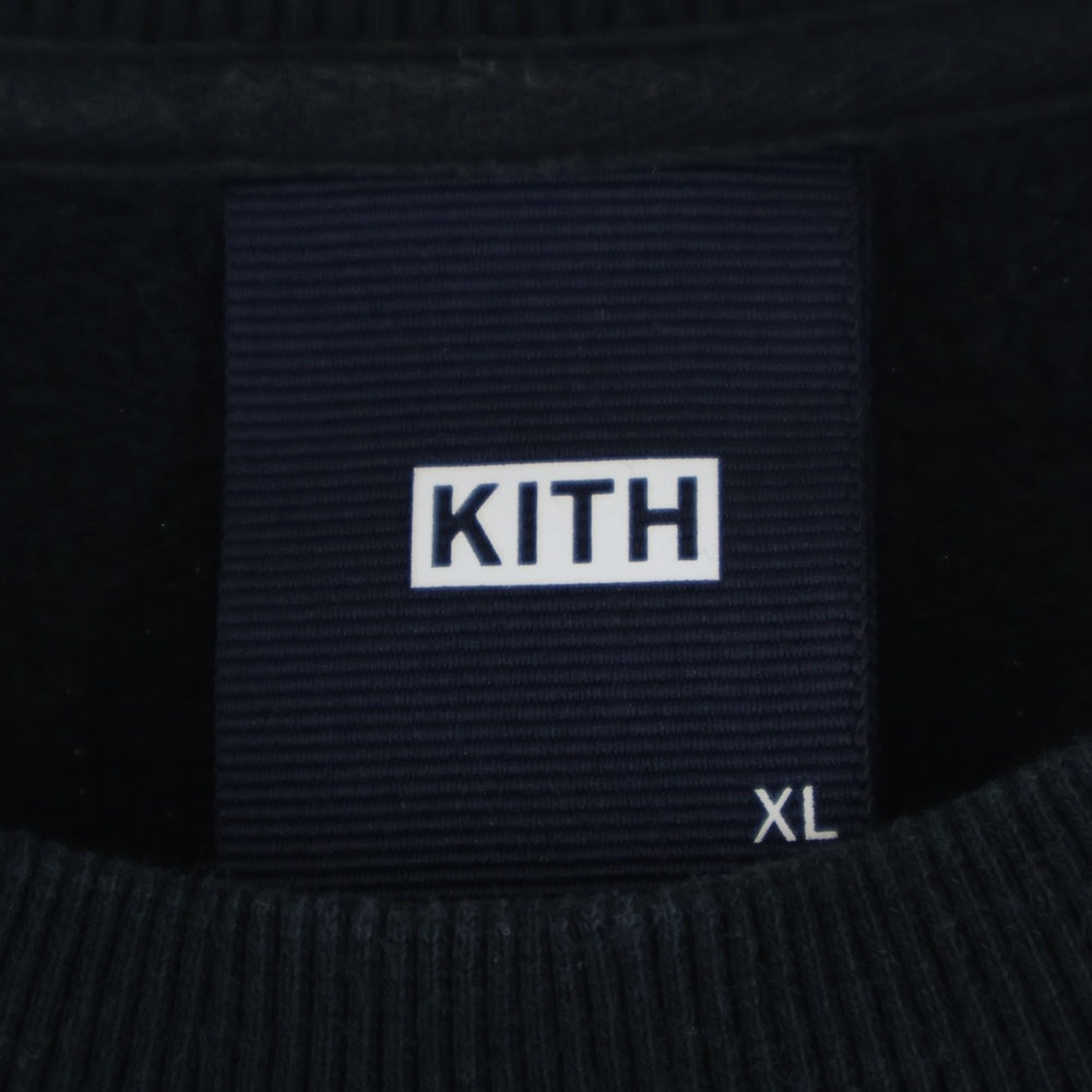 KITH(キス) PARALLEL NELSON CREWNECK パラレル ネルソン クルーネック スウェット ブラック KHM031655