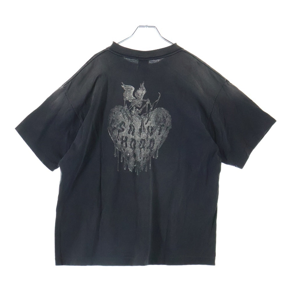 SAINT MICHAEL(セントマイケル) 25SS ×NEIGHBORHOOD STHD . SS TEE FEARLESS フィアレス ヴィンテージ加工 両面プリントTシャツ 半袖クルーネックカットソー SM-HR8-0000-C70/25119SMN-CSM03S