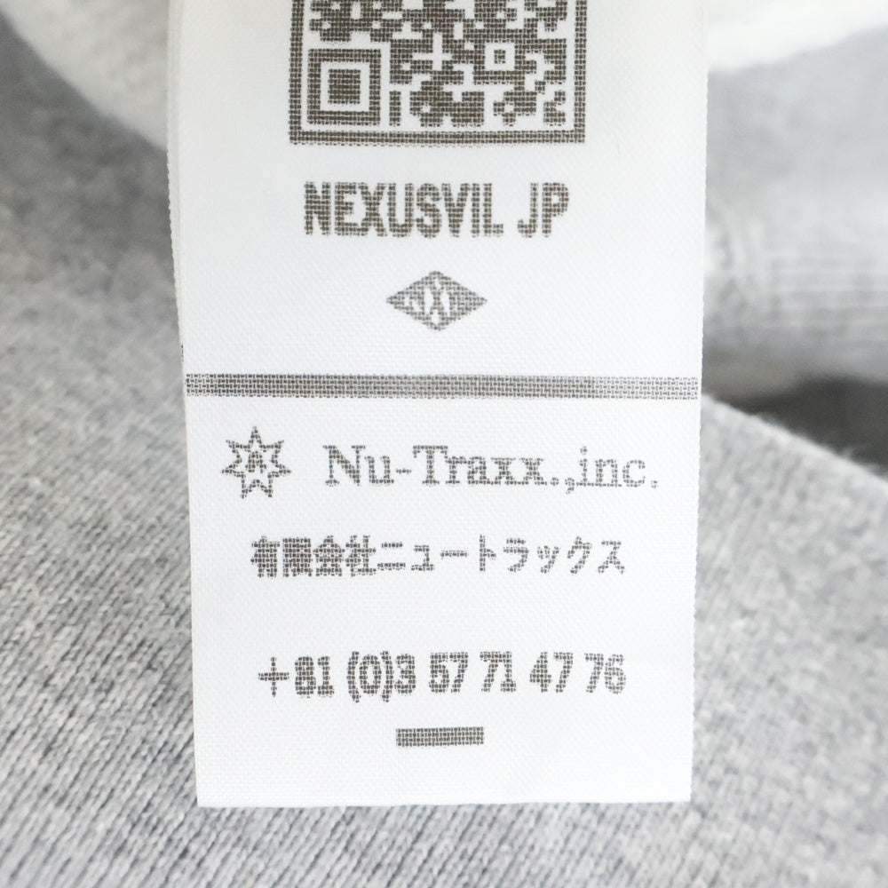 NEXUS7(ネクサスセブン) ×PLAYBOY CREW プレイボーイ 胸ロゴワッペン クルーネックスウェットトレーナー グレー