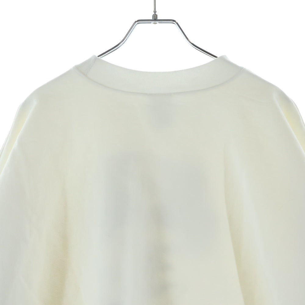 BASKETCASE GALLERY(バスケットケース ギャラリー) MERRYMAKER crewneck メリーメーカー フロントアームイラストプリント クルーネックスウェットトレーナー ホワイト