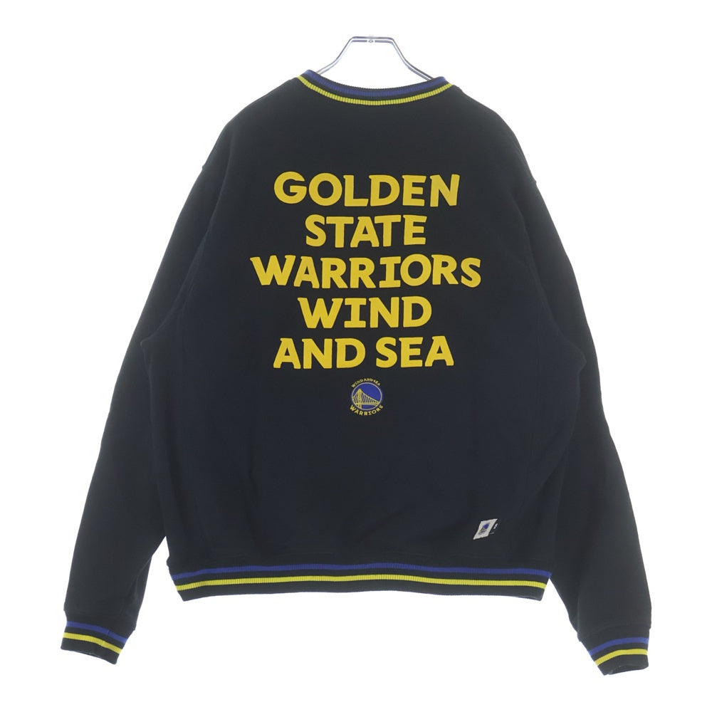 WIND AND SEA(ウィンダンシー) 22AW ×NBA エヌビーエー ロゴエンブロイダリー クルーネックスウェット トレーナー ブラック 22AWWS001