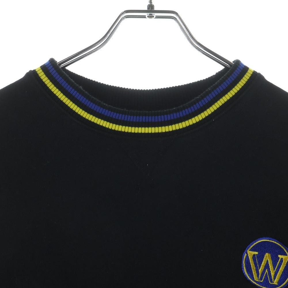 WIND AND SEA(ウィンダンシー) 22AW ×NBA エヌビーエー ロゴエンブロイダリー クルーネックスウェット トレーナー ブラック 22AWWS001