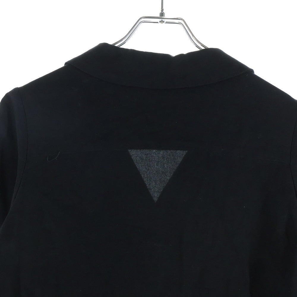 Vivienne Westwood Red Label(ヴィヴィアンウエストウッドレッドレーベル) レーヨン混 アシンメトリーデザイン オープンカラー 半袖シャツ ブラック