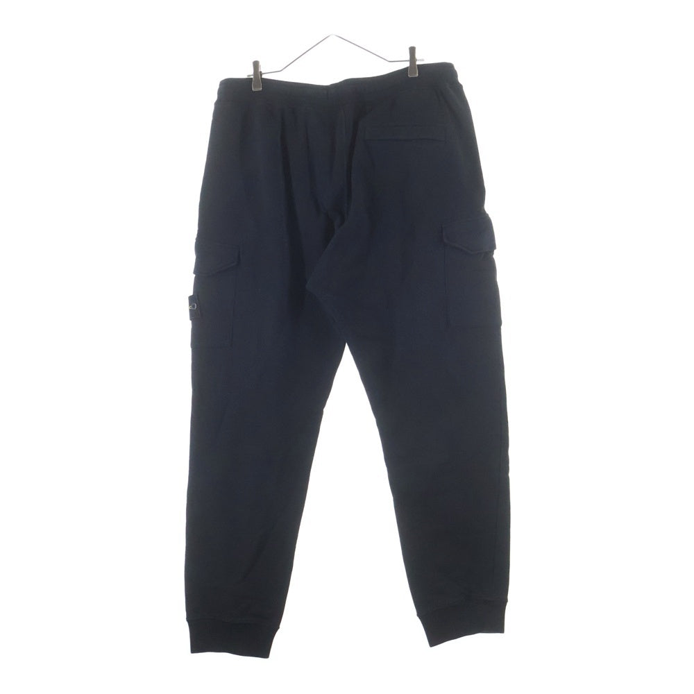 STONE ISLAND(ストーンアイランド) コンパスロゴパッチ マルチポケット スウェット カーゴパンツ ブラック 731563220
