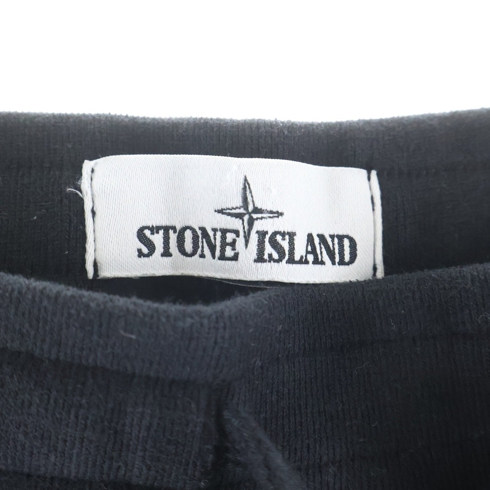 STONE ISLAND(ストーンアイランド) コンパスロゴパッチ マルチポケット スウェット カーゴパンツ ブラック 731563220