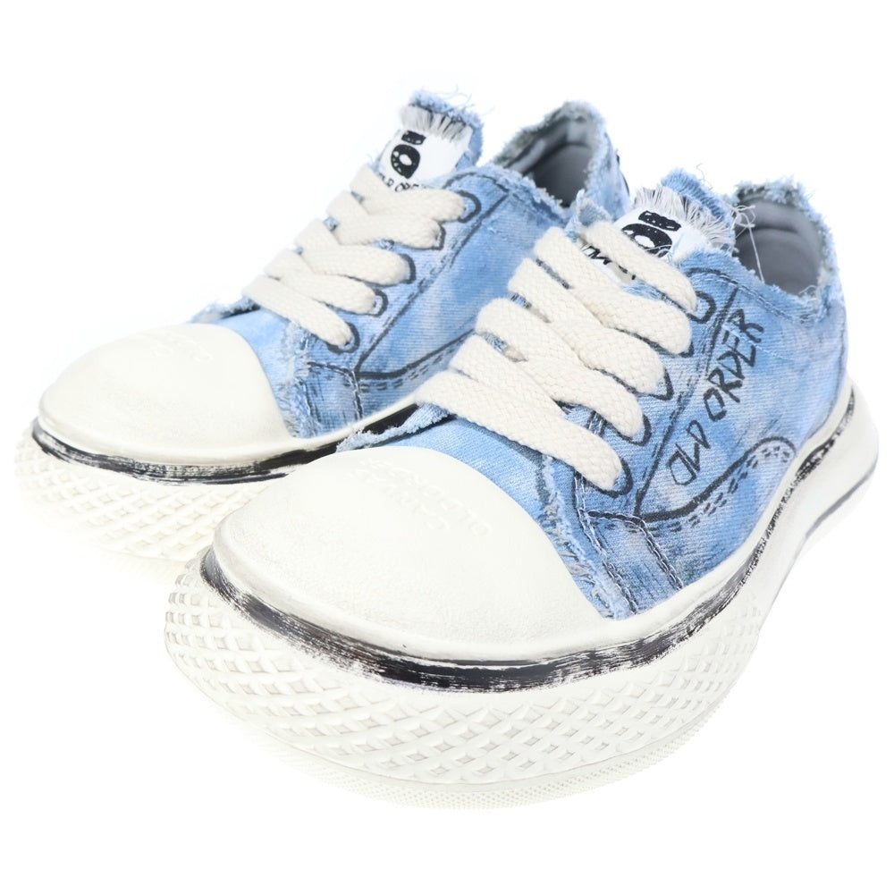 OLD ORDER(オールドオーダー) CANVAS DENIM OFF WHITE キャンバスデニム ローカットスニーカー ブルー/オフホワイト レディース US5/24cm O2320751