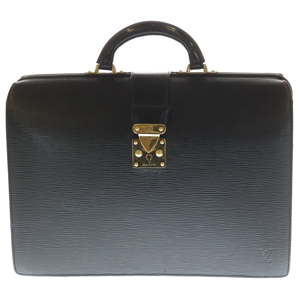 LOUIS VUITTON(ルイヴィトン) エピ セルヴィエット フェルモワール ゴールド金具 ハンド ビジネスバッグ ブラック M54352 RI0025