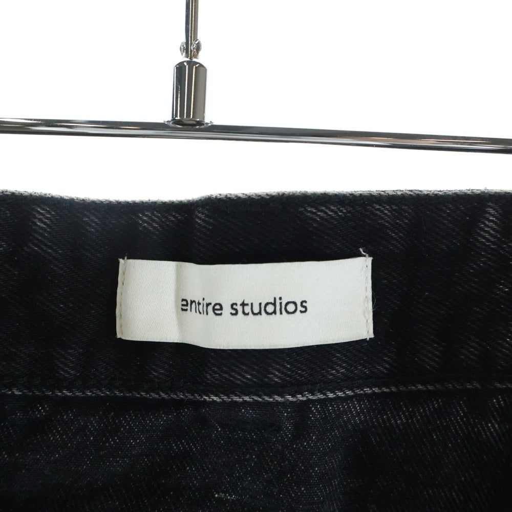 entire studios(エンタイア スタジオ) D-SHORTS D-ショート デニム ハーフパンツ ブラック ES2570CG PO0124