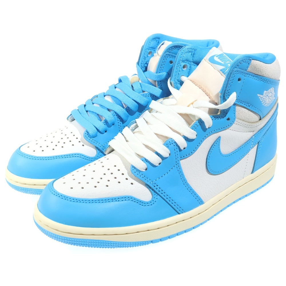 NIKE(ナイキ) AIR JORDAN 1 RETRO HIGH OG UNC REIMAGINED エアジョーダン 1 レトロ リイマジンド ハイカットスニーカー ホワイト/ライトブルー US8.5/26.5cm DZ5485-402