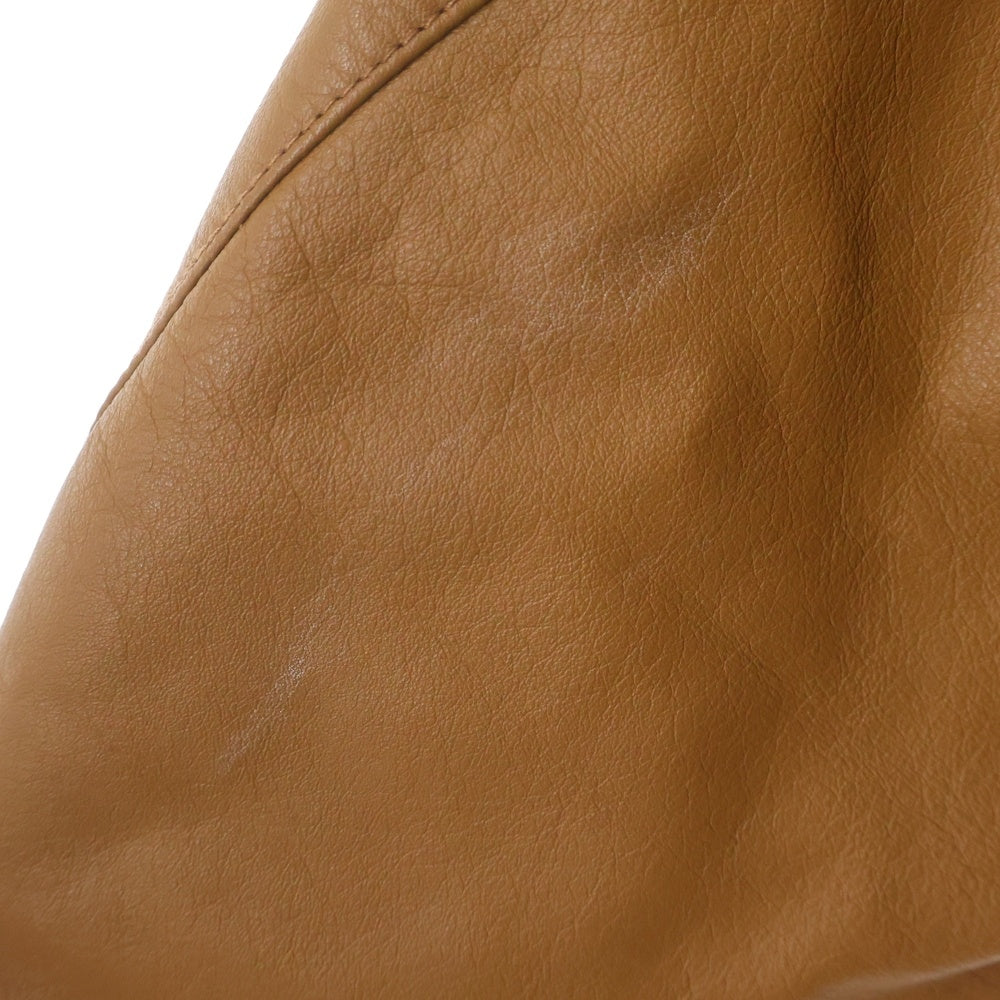 A BATHING APE(アベイシングエイプ) ×PEEL SLOWLY AND SEE 2004 COWHHIDE LEATHER DOWN JACKET ピールスローリーアンドシー カウハイド フーデッドレザーダウンジャケット ブラウン