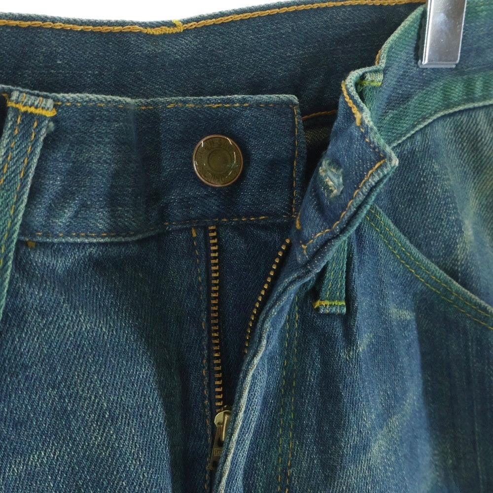 Levi's RED(リーバイス レッド) 00S VINTAGE ヴィンテージ 立体裁断 イタリア製 チェーン付 ジップフライフレアデニムパンツ インディゴ 02201.1150