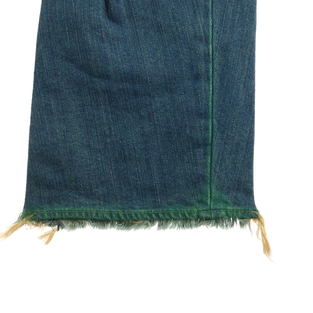 Levi's RED(リーバイス レッド) 00S VINTAGE ヴィンテージ 立体裁断 イタリア製 チェーン付 ジップフライフレアデニムパンツ インディゴ 02201.1150