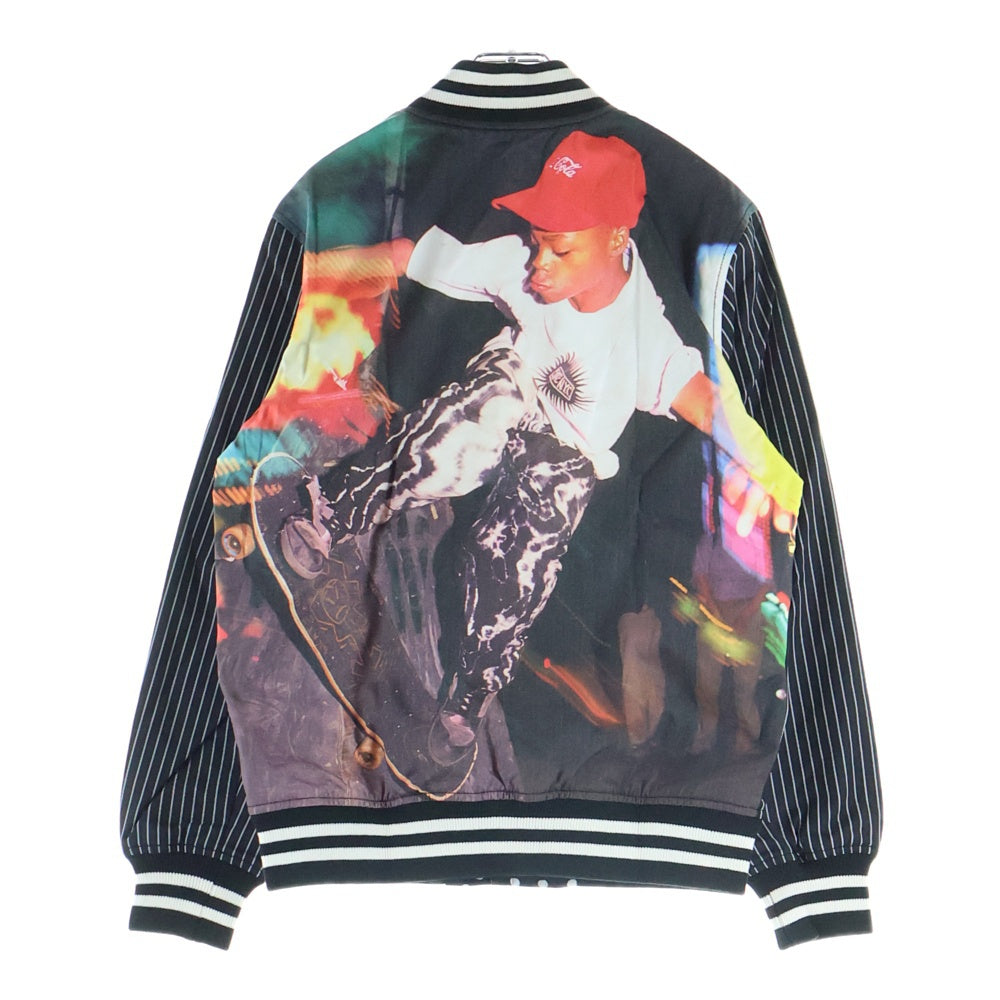 SUPREME(シュプリーム) 14SS ×COMME des GARCONS SHIRT Reversible Varsity Baseball Jacket コムデギャルソンシャツ リバーシブル バーシティ ベースボールジャケット ブラック
